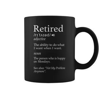 Retired Definition Funny Retirement Gifts 2023 Men Women Coffee Mug | Mazezy