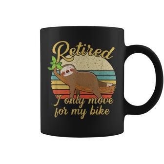 Retired I Only Move For My Bike Cyclist Retirement Cycling Coffee Mug | Mazezy