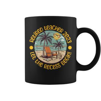 Retired Teacher 2023 Teacher Retirement Party Beach Summer Coffee Mug - Seseable