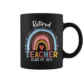 Retired Teacher Class Of 2023 Retirement Rainbow Women Coffee Mug | Mazezy