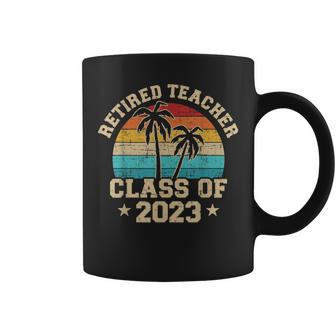 Retired Teacher Class Of 2023 Vintage School Retirement Coffee Mug - Thegiftio