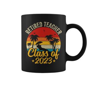Retired Teacher Class Of 2023 Vintage Teacher Retirement Coffee Mug | Mazezy