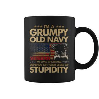 Retirement Grumpy Old Veteran Pride Navy Sarcasm Coffee Mug | Mazezy