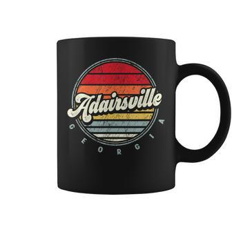 Retro Adairsville Home State Cool 70S Style Sunset Coffee Mug | Mazezy
