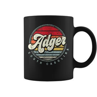 Retro Adger Home State Cool 70S Style Sunset Coffee Mug | Mazezy