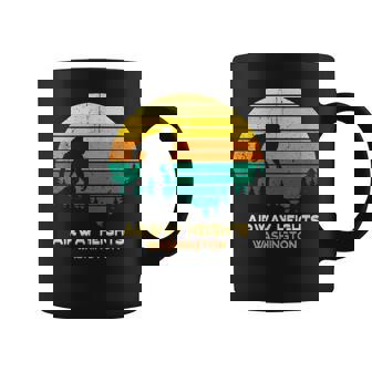 Retro Airway Heights Washington Big Foot Souvenir Coffee Mug | Mazezy