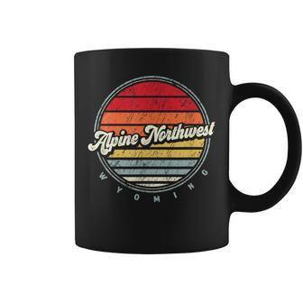 Retro Alpine Northwest Home State Cool 70S Style Sunset Coffee Mug | Mazezy