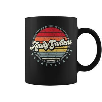Retro Amity Gardens Home State Cool 70S Style Sunset Coffee Mug | Mazezy