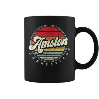 Retro Amston Home State Cool 70S Style Sunset Coffee Mug | Mazezy