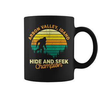 Retro Arbon Valley Idaho Big Foot Souvenir Coffee Mug | Mazezy