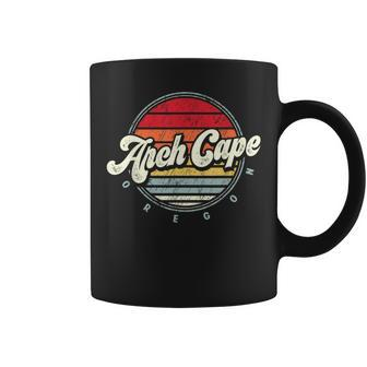 Retro Arch Cape Home State Cool 70S Style Sunset Coffee Mug | Mazezy