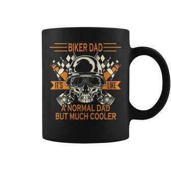 Retro Biker Dad Motorcycle Fathers Day Gift For Biker Gift For Mens Coffee Mug | Mazezy