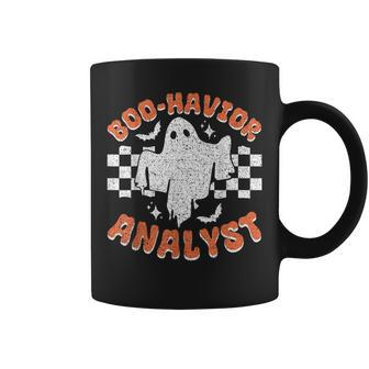Retro Boo Havior Analyst Therapist Bcba Halloween Ghost Coffee Mug - Monsterry CA