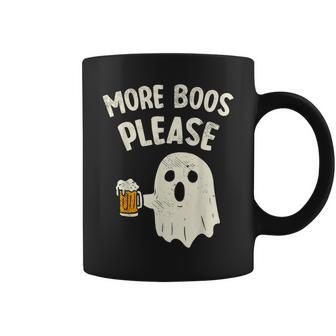 Retro More Boos Please Ghost Beer Halloween Costume Boys Coffee Mug - Monsterry AU