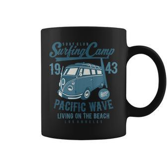 Retro California Surf Vintage Pacific Beach Long Board Wave California Gifts And Merchandise Funny Gifts Coffee Mug | Mazezy