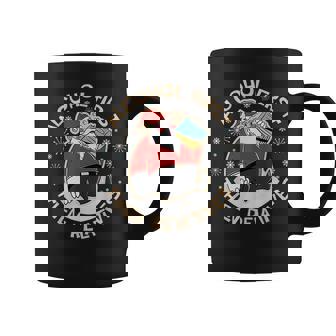 Retro Christmas Alcohol First Then Relatives Santa Drinking Coffee Mug | Mazezy