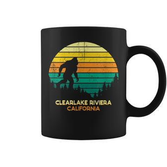 Retro Clearlake Riviera California Bigfoot Souvenir Coffee Mug | Mazezy