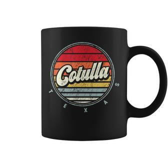 Retro Cotulla Home State Cool 70S Style Sunset Coffee Mug | Mazezy