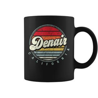 Retro Denair Home State Cool 70S Style Sunset Coffee Mug | Mazezy