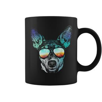 Retro Disco Dog Teddy Roosevelt Terrier Coffee Mug | Mazezy