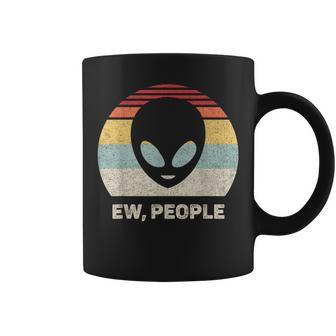 Retro Ew People With Alien Vintage Alien Coffee Mug | Mazezy