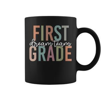 Retro First Grade Dream Team Groovy Teacher Back To School Coffee Mug - Thegiftio UK