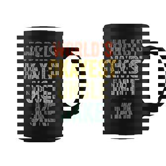 Retro Funny Uncle Worlds Okayest Uncle Jake Fun Uncle Day Coffee Mug | Mazezy