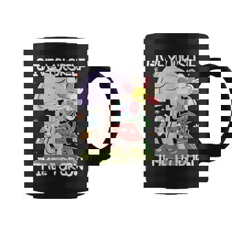 Retro Give Yourself Time To Grow Inspirational Coffee Mug | Mazezy