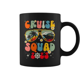Retro Groovy Cruise Squad 2023 Sunglasses Family Vacation Family Vacation Funny Designs Funny Gifts Coffee Mug | Mazezy