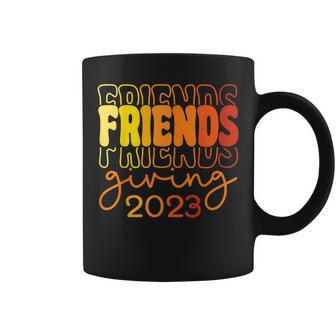 Retro Groovy Friends Giving 2023 Thanksgiving Friendsgiving Coffee Mug | Mazezy