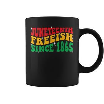 Retro Groovy Junenth Free-Ish Since 1865 Independence Day Coffee Mug - Seseable
