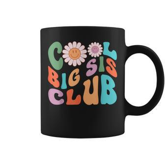 Retro Groovy Kids Girls Big Sister Family Cool Big Sis Club Coffee Mug - Seseable