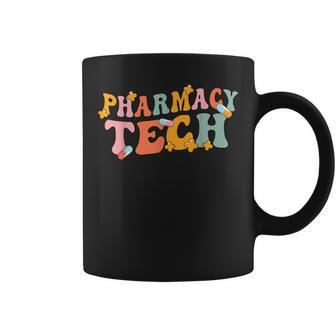 Retro Groovy Pharmacy Technician Pharmacist Pharmacy Tech Coffee Mug - Seseable