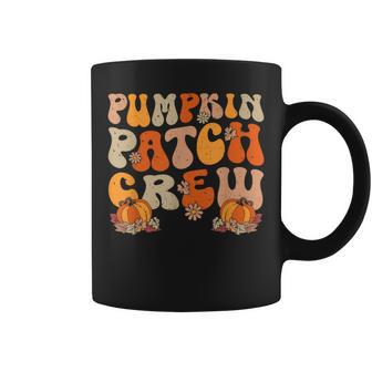 Retro Groovy Pumpkin Patch Crew Thanksgiving Fall Autumn Coffee Mug - Seseable