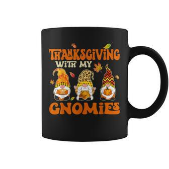 Retro Groovy Thanksgiving With My Gnomies Boys Girls Gnome Coffee Mug | Mazezy
