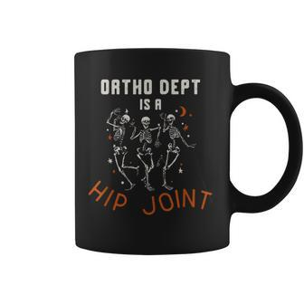 Retro Halloween Nurse Ortho Dept Is A Hip Joint Skeleton Coffee Mug - Thegiftio UK