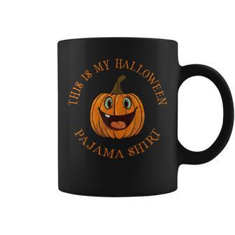 Retro Halloween Pajama Happy Jack O Lantern Pumpkin Coffee Mug | Mazezy