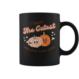 Retro Halloween I Teach The Cutest Pumpkins In The Patch Coffee Mug - Monsterry AU