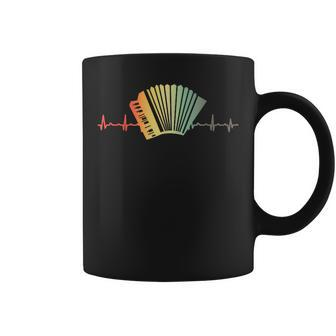 Retro Heartbeat Piano Air Accordion Squeezebox Coffee Mug | Mazezy
