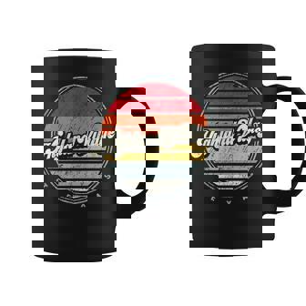 Retro Highland Village Home State Cool 70S Style Sunset Coffee Mug | Mazezy