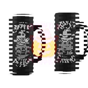 Retro Howdy Pumpkin Autumn Western Halloween Vintage Cowboy Pumpkin Funny Gifts Coffee Mug | Mazezy