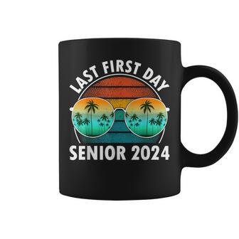 Retro Last First Day Of School Senior 2024 Sunglasses Boys Coffee Mug | Mazezy