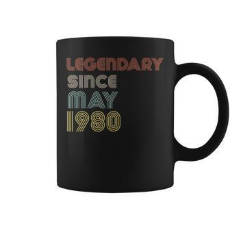 Retro Legendary Since May 1980 Birthday Legend Born Years Coffee Mug | Mazezy