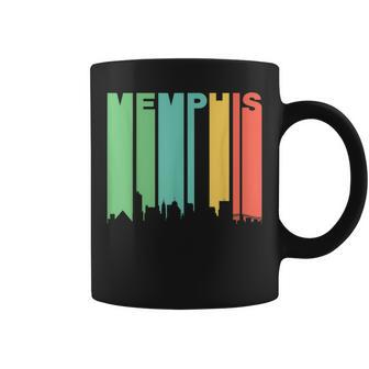 Retro Memphis Tennessee Cityscape Downtown Skyline Coffee Mug | Mazezy