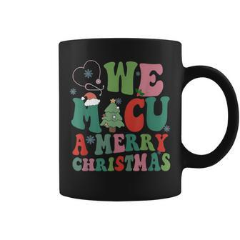 Retro We Micu A Merry Christmas Medical Icu Rn Aide Tech Coffee Mug - Thegiftio UK