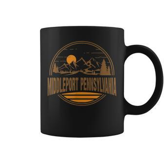 Retro Middleport Pennsylvania State Coffee Mug | Mazezy AU