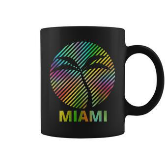 Retro Palm Miami Beach Florida State Souvenirs Boys & Girls Coffee Mug | Mazezy