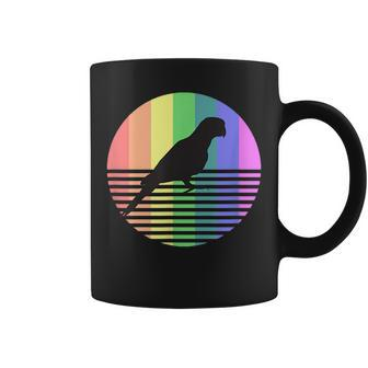 Retro Parrot Gay Pride Vintage 80S Rainbow Colors Bird Gift Coffee Mug | Mazezy