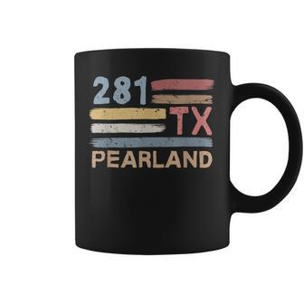 Retro Pearland Area Code 281 Residents State Texas Coffee Mug | Mazezy UK