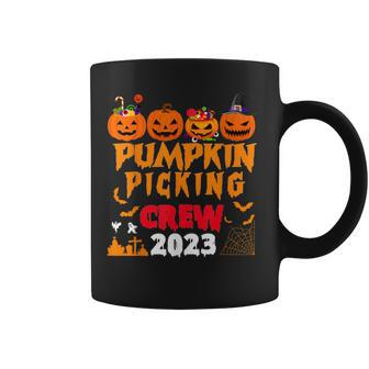 Retro Pumpkin Picking Crew Halloween 2023 Family Matching Coffee Mug - Monsterry UK